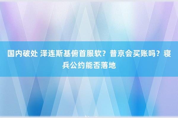 国内破处 泽连斯基俯首服软？普京会买账吗？寝兵公约能否落地
