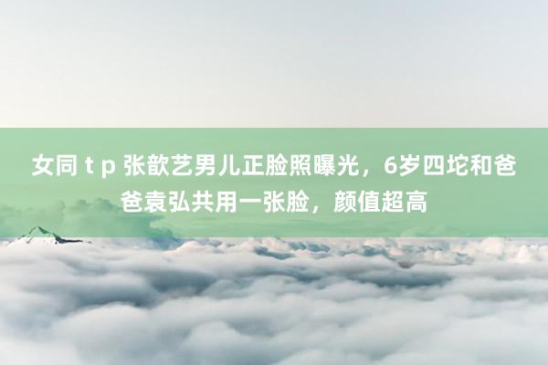 女同 t p 张歆艺男儿正脸照曝光，6岁四坨和爸爸袁弘共用一张脸，颜值超高