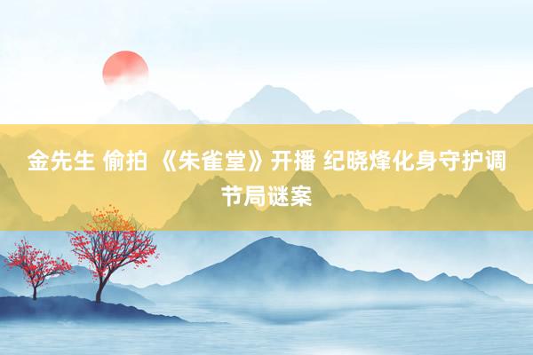金先生 偷拍 《朱雀堂》开播 纪晓烽化身守护调节局谜案